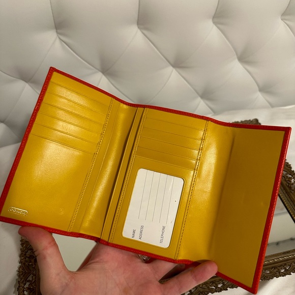 NWOT Orange Coach Leather Wallet !! - Picture 6 of 7